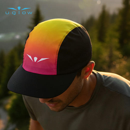 UGLOW透气极轻软檐太阳帽VAPOR CAP跑步户外运动马拉松越野速干透气多巴胺 商品图0
