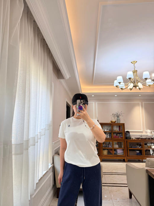 328-1 一周发‼️渠道货 细腻磨绒超弹力 小马圆领短袖T恤 别家298😂 自留L 超级好穿 商品图6