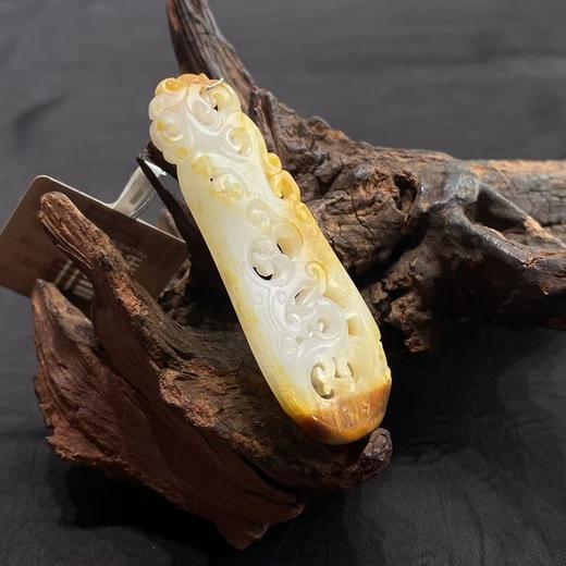 【快抱】【于田产和田玉子料龙凤呈祥挂件 61*20】出证书，发货1~5天，48小时鉴赏期 商品图3