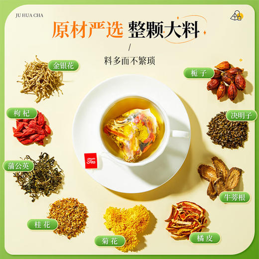 【健康茶饮❗️蒲公英菊花决明子茶】甄选决明子、菊花、蒲公英、橘皮、枸杞子、牛蒡根、 栀子、甘草好料成就好茶，整料搭配枸杞组合花茶，中老年健康养生花茶男士女士代用茶 商品图3