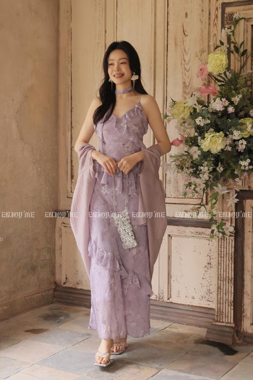 【门店同款】ENJOY夏季繁花照影荷叶边长裙 170497806 商品图0