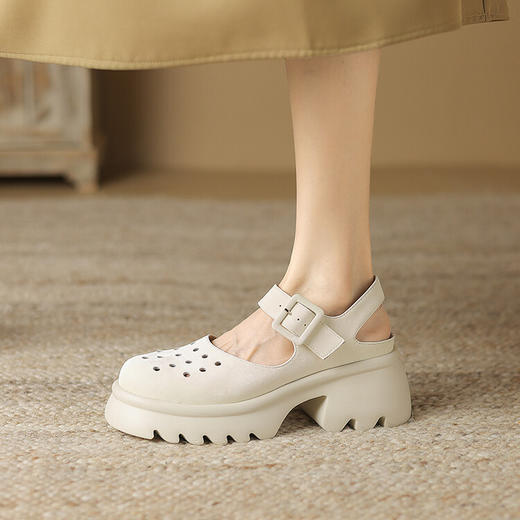 【预售5天】新中式鞋夏款超厚底8cm隐形内增高女鞋旗袍鞋玛丽珍高跟鞋TYMXY&546-721 商品图1