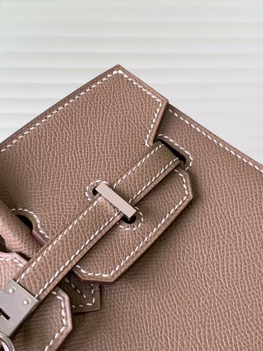 【纯手缝定制不退换】爱马仕 Birkin 25大象灰 银扣 Ep皮（MM） 商品图5