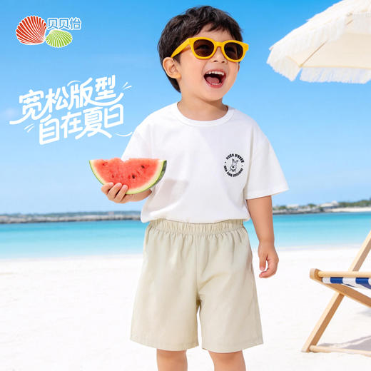 贝贝怡童装儿童套装2件2026夏季新款短袖短裤中大男童休闲t恤夏装ZB2FT010 商品图4