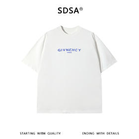 SDSA男装2026新款高贵轻奢美式潮牌印花字母圆领短袖T恤百搭宽松