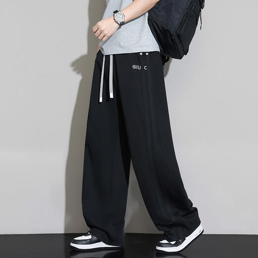 【DYF】大依优型大码男装春季阔腿休闲长裤潮流百搭松紧腰棉质卫裤300斤 商品图1