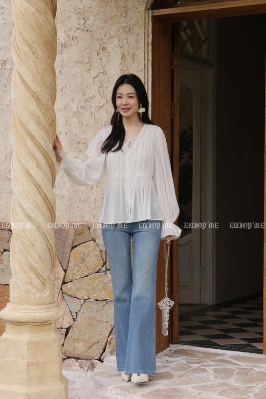 【门店同款】ENJOY夏季润雨蓝修身喇叭裤 170496686 商品图4