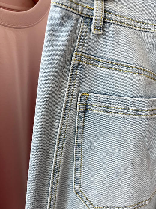 【可以跑步的牛仔裤】噢蜜ooomeooo梨形天敌九分牛仔裤 商品图14