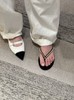 HD9 香奈儿 𝟐𝟎𝟐𝟒春夏丝绒 双C水钻扣Thongs人字夹脚拖鞋 商品缩略图12
