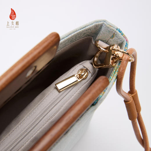 SAINTJOY/上久楷 宋锦斜背包 晴春蝶戏 XB3B095211002 商品图5