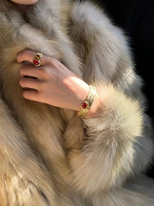 Wen*s  KISS系列 复古红玛瑙/虎眼石戒指 商品图13