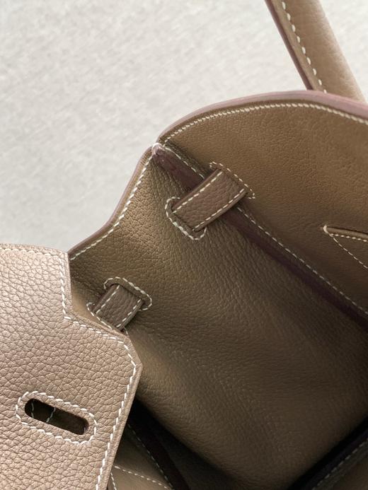 【纯手缝定制不退换】爱马仕 Birkin 25大象灰 银扣 togo皮（MM） 商品图4
