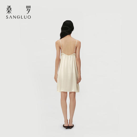 蕾丝回潮』桑罗法式真丝吊带短裙100%桑蚕丝女睡裙可外穿2026新款 商品图3