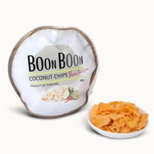 BOONBOON 椰满满香脆椰子片 泰国原装进口 原味/巧克力/冬阴功 40g/袋 商品图8