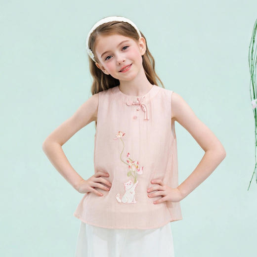 笛莎Deesha 2026年夏季新款观山见女童衬衫 商品图1