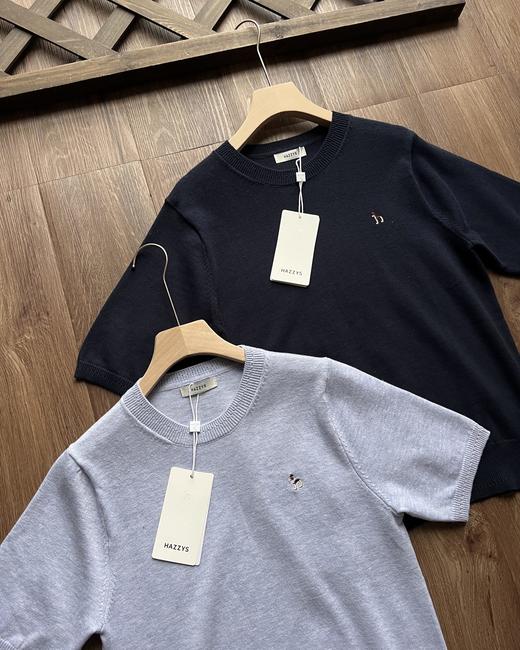 点此购买 哈吉斯女士春季时尚休闲通勤打底圆领短袖针织衫 xj 343638 商品图11