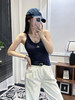 【alo同款显瘦胸垫一体螺纹背心】弧形掐腰燕尾摆，简直显瘦爆炸，收腰修胯勾勒身材，曲线饱满丰盈，纤细蚂蚁腰尽在掌握 商品缩略图0