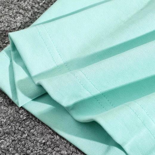 F032703早春新款男女同款纯棉双纱水洗面料绣花标识短袖T恤 商品图12