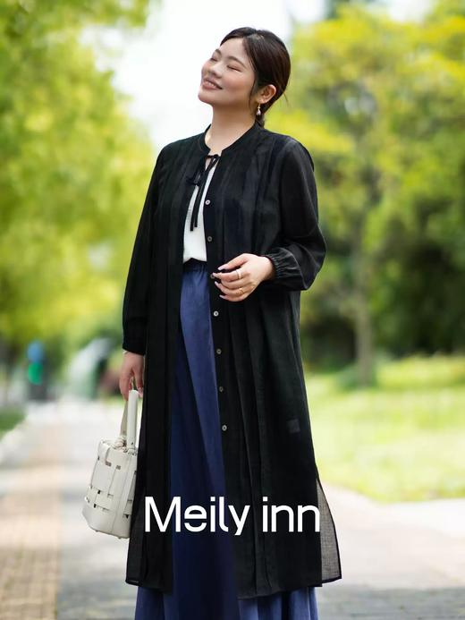 【群内福利】【开襟衬衫】领口黑系带，轻轻一系，小V领拉长颈部线条，对圆脸、短颈的姐妹超友好 商品图3