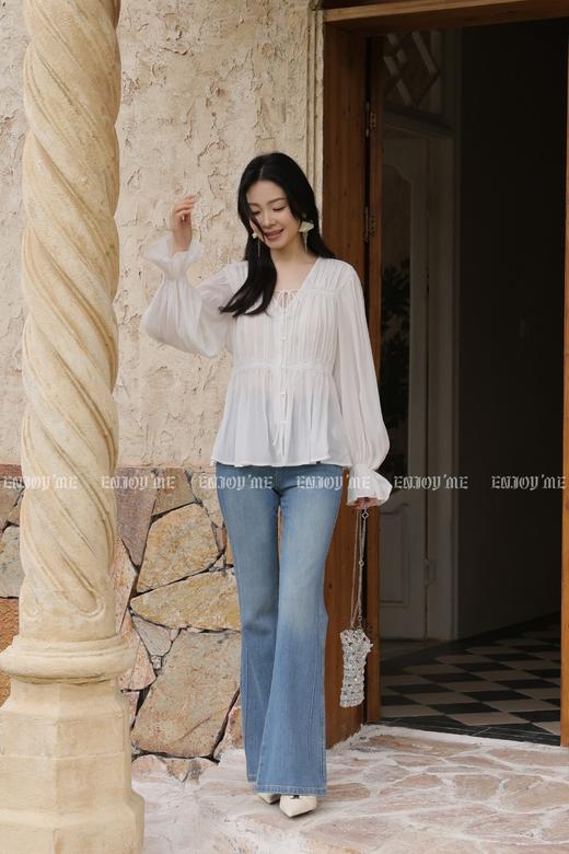 【门店同款】ENJOY夏季润雨蓝修身喇叭裤 170496686 商品图3