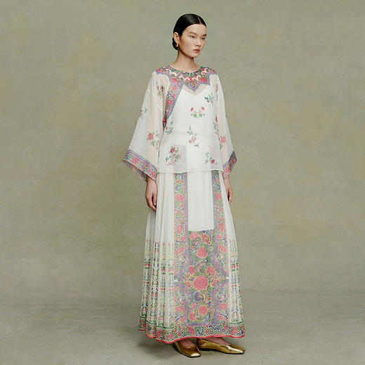 【林栖设计小店】（预售30天发货）醉芳菲|时装周同款国风改良氅衣2026夏新款上衣C1963002 商品图2