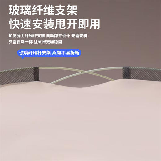 【免安装❗️一丢即开】夏季蒙古包蚊帐家用新款卧室免安装儿童防摔尘可折叠纹帐双门。rh 商品图3