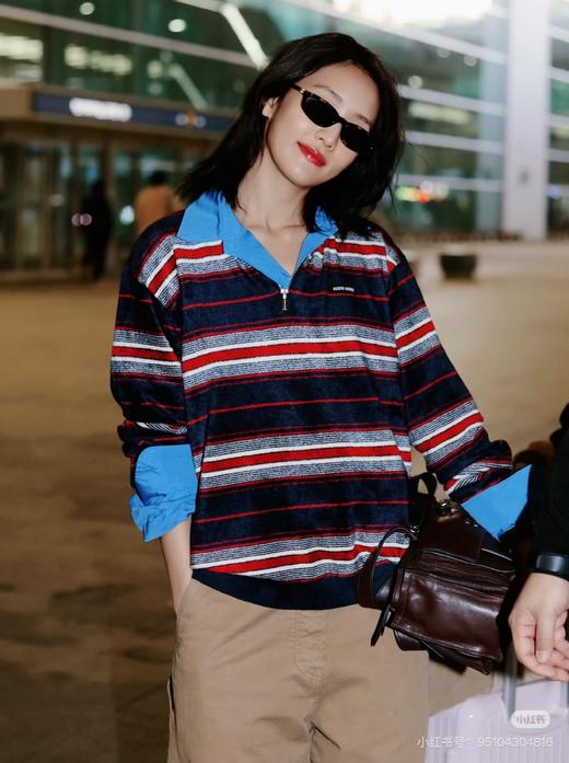 女款宽松条纹针织毛衣la017 商品图3