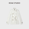 ROMI STUDIO“优雅老钱”100%匹马棉双排扣收腰白风衣RWDSWG2338 商品缩略图0