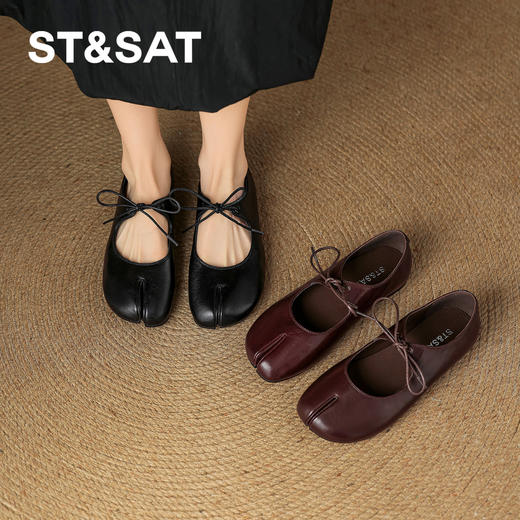 星期六26春新款优雅气质绑带分趾玛丽珍SSE1111CD2 商品图1