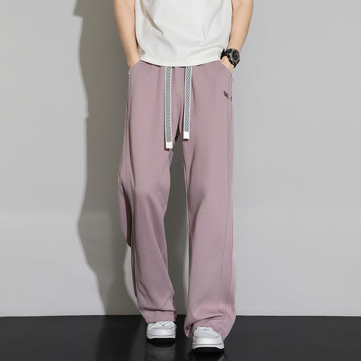 【DYF】大依优型大码男装春季阔腿休闲长裤潮流百搭松紧腰棉质卫裤300斤 商品图2