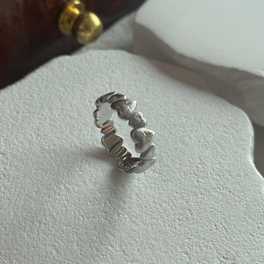 327-9 圆正小众 刻骨铭心 爱心戒指 商品图9