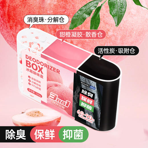 GRAREY格瑞亚 冰箱除味盒3腔款160g/盒 MNS-425-4-MNS-426-4 商品图3