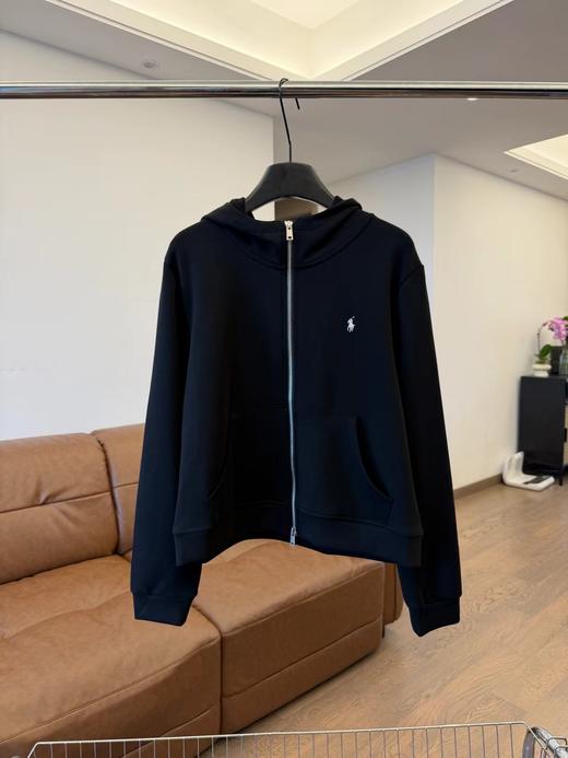 F0327114小马刺绣标莱赛尔混纺连帽拉链短款外套 商品图5