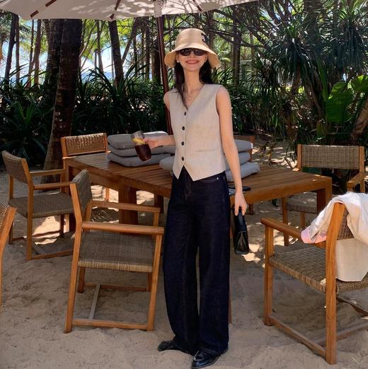 【3-5天发货】isabelle marran高腰直筒阔腿牛仔裤68211 商品图4