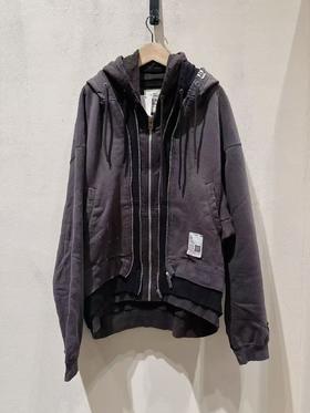 男款拼接长袖连帽外套he019