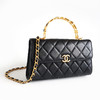 【95新】CHANEL香奈儿AP2946B0884294305 22B黑金羊皮珐琅手柄款单肩斜挎手提包女士230326AK25 商品缩略图2