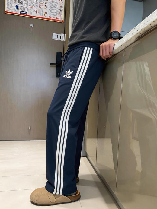 男女同款AD三叶草同款直筒束口针织长裤 商品图1