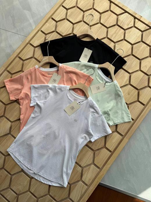 F032764女款休闲百搭无缝一体织圆领日常上衣针织短袖T恤 商品图0