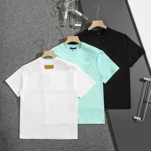 F032703早春新款男女同款纯棉双纱水洗面料绣花标识短袖T恤 商品图0