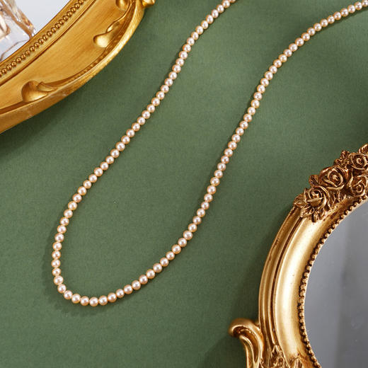 子佩集银S925珍珠惜王妃项链【ZXLY3.5-4MM】珠串2602 商品图0