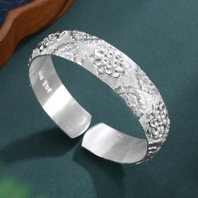 子佩集S999手工银【芳华盛世】手镯【ZYG016】原创设计2602