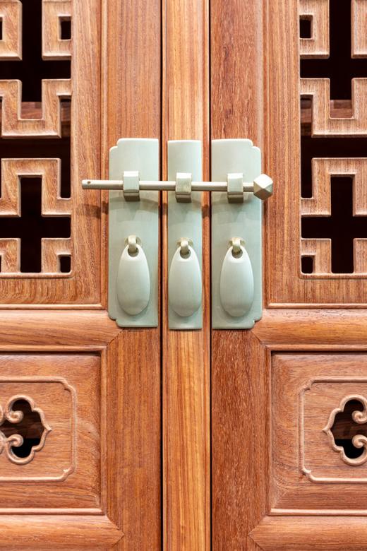 红桥红  家具严选  缅甸花梨（大果紫檀）  【108 万字纹 鞋柜】 商品图4