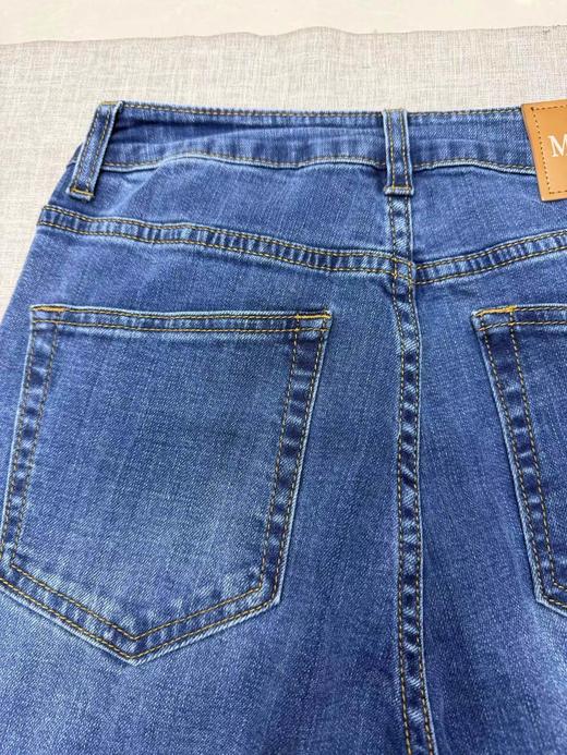 F0327112棉质混纺阔腿牛仔裤水洗做旧直筒休闲裤 商品图7