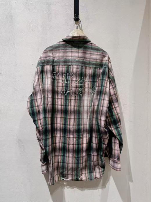 男款格纹长袖衬衫lv019 商品图1