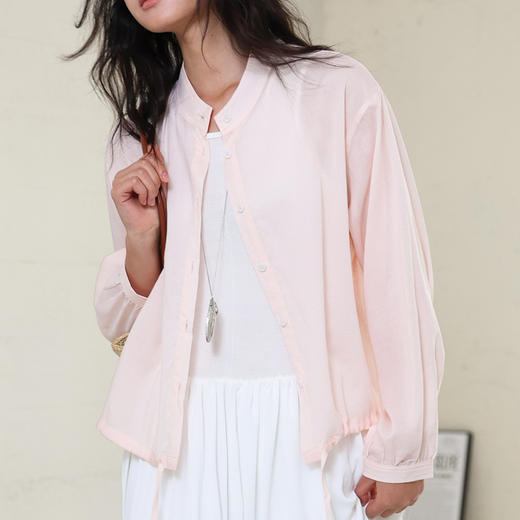 壳木KEMU 天丝亚麻衬衫 柔软亲肤 宽松舒适 立领衬衫9749/老钱风衬衫9751 商品图3