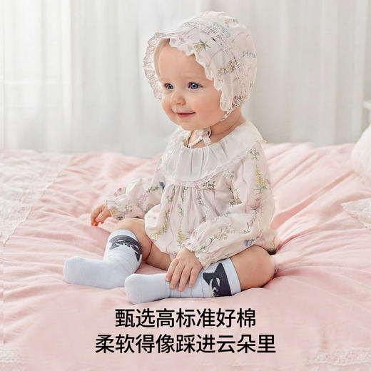 【婴童服配】嫚熙婴儿袜子不勒腿长袜新生儿宝宝长筒袜男女儿童过膝袜 商品图2