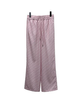 女款印花抽绳长裤fe010