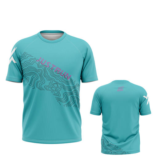 等高线轻薄透气速干宽松版运动短袖跑步马拉松男女通码 商品图5