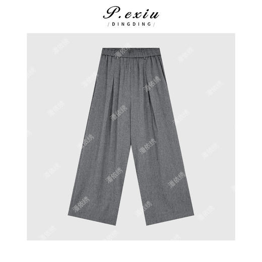 03-5潘依绣丁丁宠粉麻料高级感气质V领无袖马甲西装裤套装 T2506 商品图2