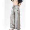 F032730新款美式宽松阔腿裤百搭运动休闲拖地工装纯色伞兵裤 商品缩略图4
